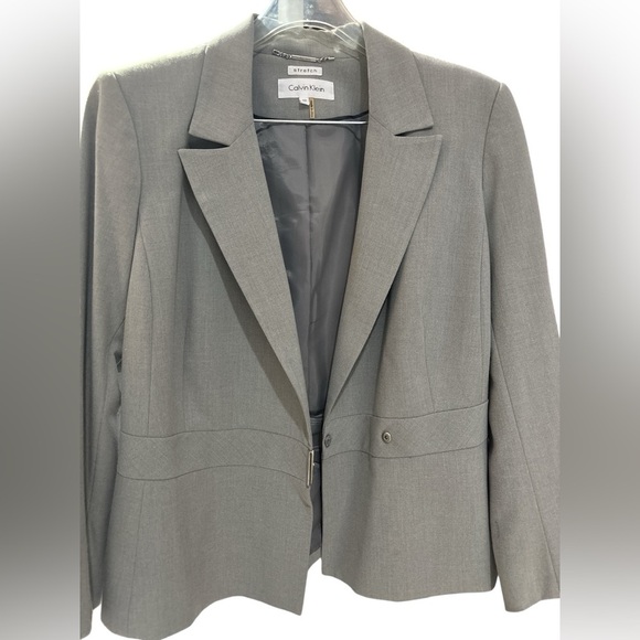 Calvin Klein Gray Blazer Professional Suit Jacket - Picture 3 of 4